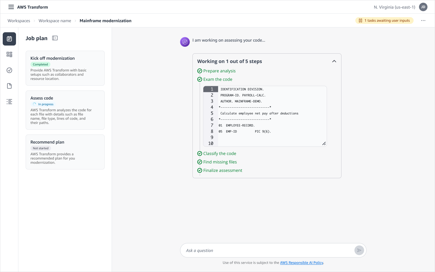 Agent response progress